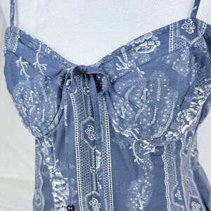Lauren Ralph Lauren Western Boned Corset Top   Y2k Rodeo Cottage Coquette W 8
